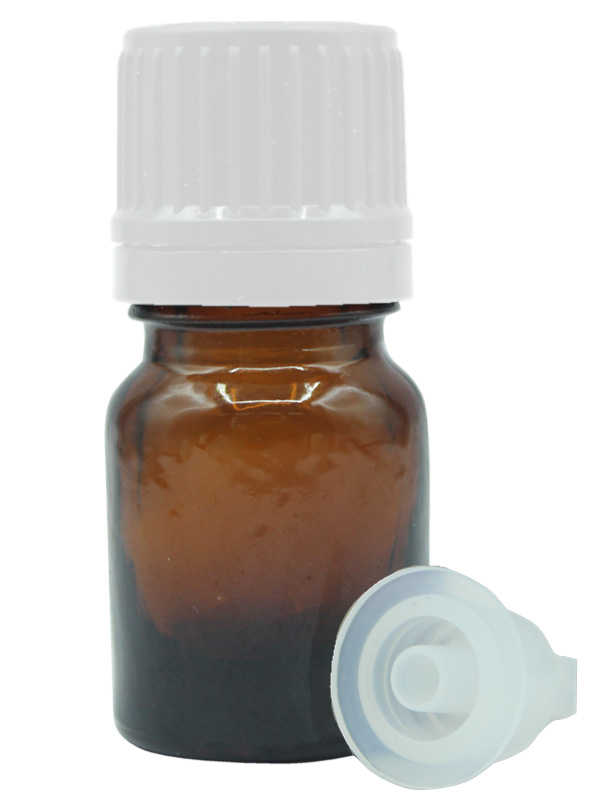 2.5ml  Amber Dropper Bottle with Type - 1  White Cap